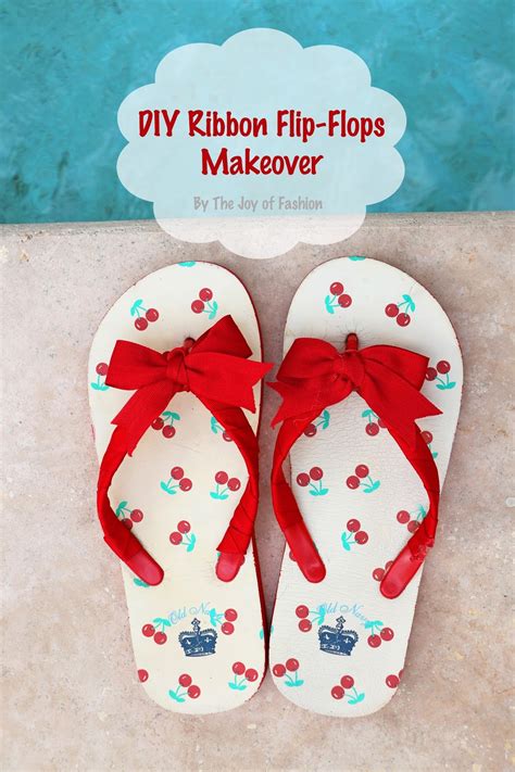 DIY Ribbon Flip Flops Makeover Marie McGrath