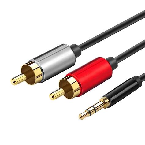 Cable Auxiliar Plug Mm A Rca Delux Metros Tecnigames