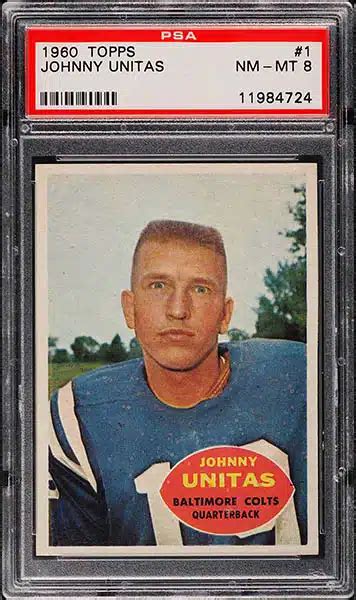 Top 15 Johnny Unitas Football Card List Best Most Valuable