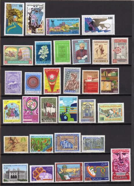 ALGÉRIE ANNÉES 60 80 un lot de 30 timbres neufs MNH TE714 EUR 8 50