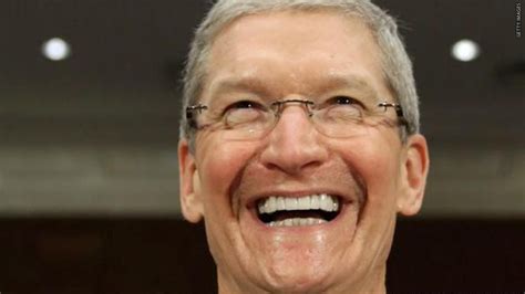 No wonder Apple CEO Tim Cook is smiling. He's on his way to the ...