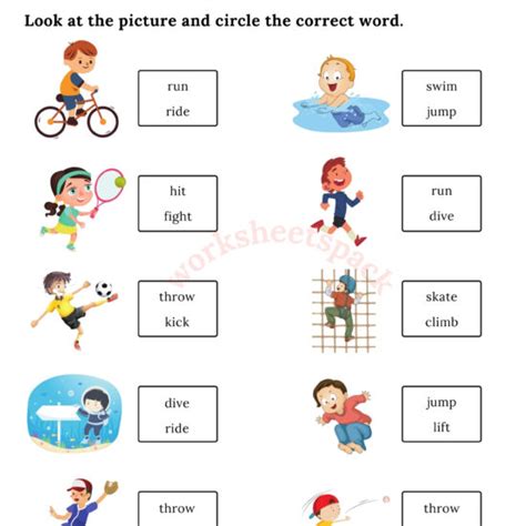 Classroom Verbs Vocabulary Worksheets Printable And Online Worksheets