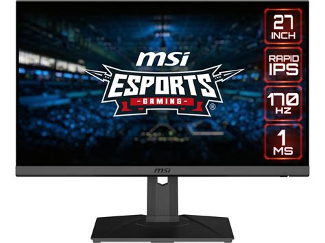 MSI 27 170 Hz Rapid IPS WQHD Gaming Monitor G Sync Compatible 2560 X