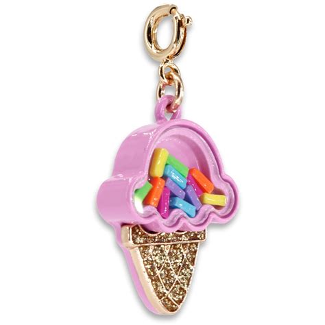 Shop Gold Ice Cream Cone Shaker Charm | CHARM IT!