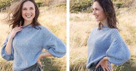 Sapphire Trails Knitted Sweater Free Knitting Pattern