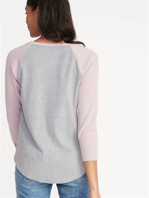 Cozy Rib Knit Raglan Sleeve Tee For Women Old Navy