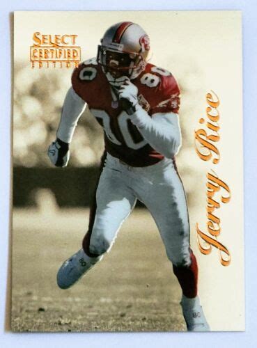 1996 Select Certified 62 Jerry Rice Red Football Card EBay