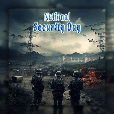 Premium PSD | National security day male security guard with uniform