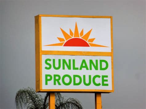 Sunland Produce Signage editorial stock photo. Illustration of sign ...