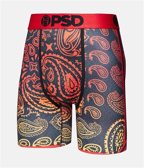 Psd Fire Stretch Boxer Briefs Mens Boxers In Red Buckle