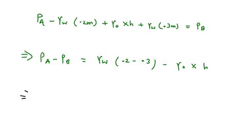 Solved The Inverted U Tube Manometer Of Fig P Contains Oil S G