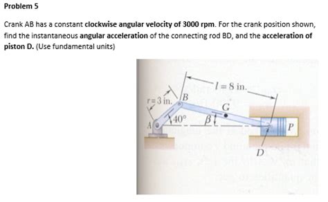 Solved Crank AB Has A Constant Clockwise Angular Velocity Of Chegg