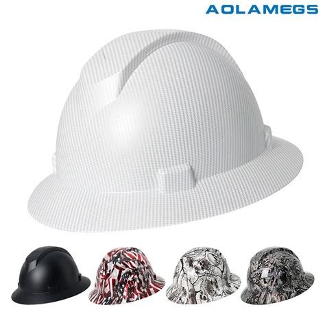 Aolamegs Full Brim Construction Safety Helmet Head Protection Shock And