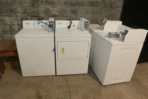 Item Four Coin Operated Commercial Whirlpool Washers And Dryers