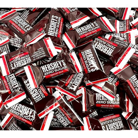 Hersheys Special Dark Zero Sugar Chocolate Candy Snack Size Bars Bulk