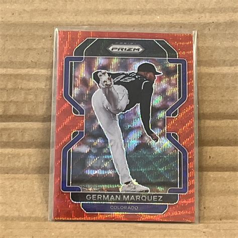 2022 Panini Prizm Red Wave Prizm German Marquez 84 99 Colorado Rockies