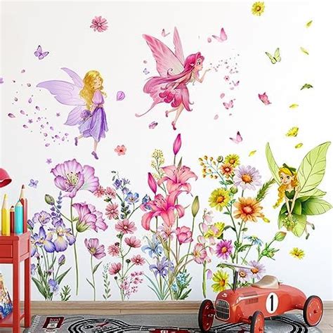 Amazon Taobary Pieces Sheet Daisy Wall Decals White Flower