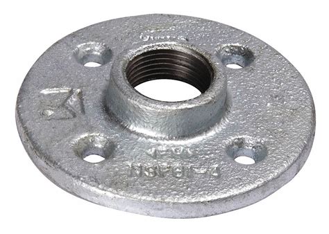 Grainger Approved Galvanized Malleable Iron Floor Flange Pipe Size