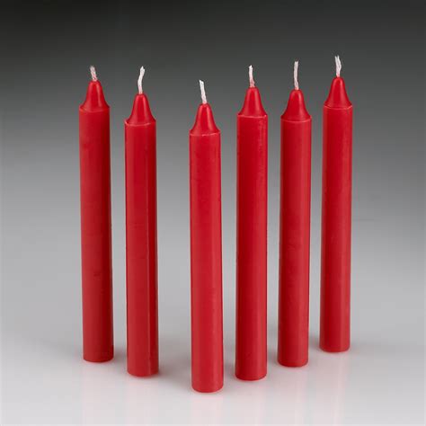 Light In The Dark PARNOO 24 Red Taper Candles 4 Inch X 1 2 Inch Thick