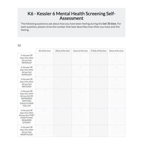 Mental Health Assessment Form Template Formstack