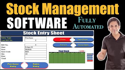 Stock [ Inventory ] Management In Excel Stock Maintain In Excel Stock Register Youtube