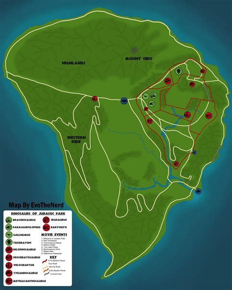 Map Of Jurassic Park Map Pasco County