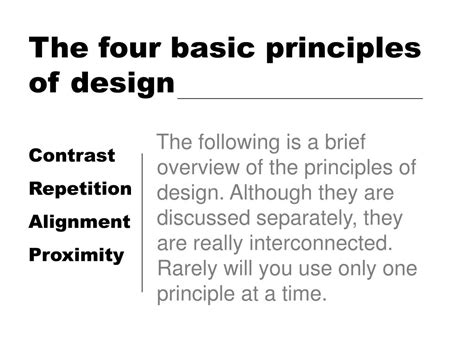 Ppt The Four Basic Principles Of Design Powerpoint Presentation Free