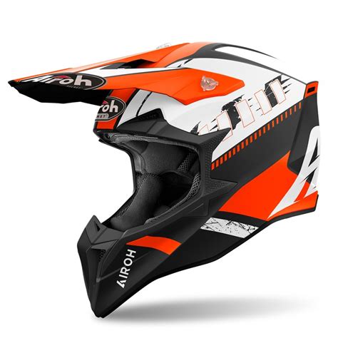 AIROH WRAAAP FEEL Laranja Mate Capacete Offroad Salgados Moto