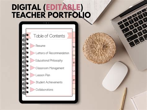 Digital Teacher Portfolio Template For School Interviews Resume