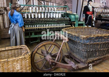 Textile Industry 19th Century Ring Spinning Manufacturing Process Of