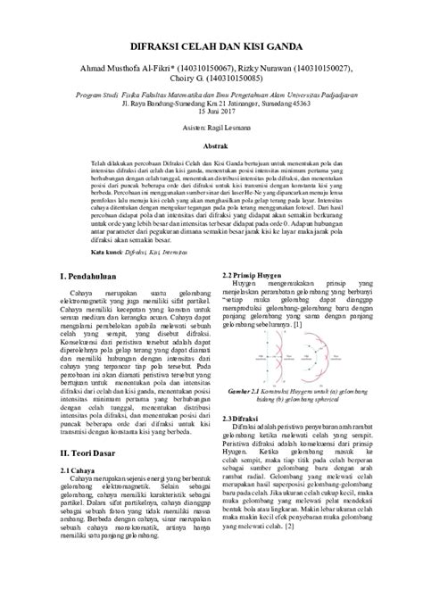 Doc M 2 Difraksi Celah Dan Kisi Gandadocx