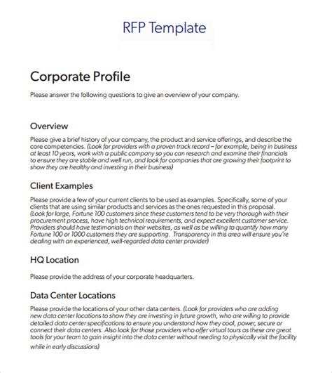 Free 11 Sample Rfp Templates In Pdf Ms Word