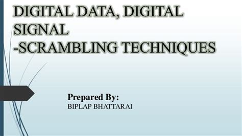 Digital Data, Digital Signal | Scrambling Techniques