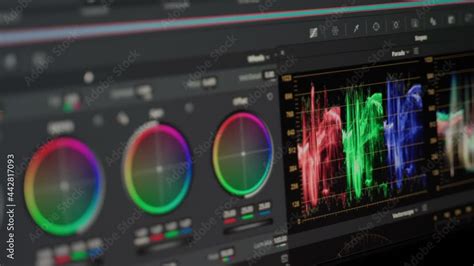 Color Correction Post Production Video Grading Close Up K Monitor