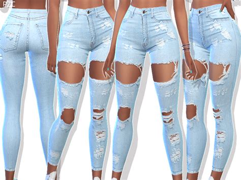 The Sims Resource Ripped Denim Jeans 049