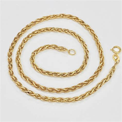 Buy Wheat Link Vintage Necklace K Gold Length Grams