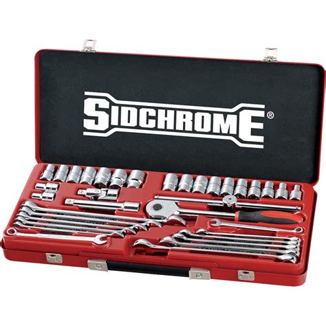 Sidchrome 35 Piece 1 2 Drive Metric AF Socket Spanner Set