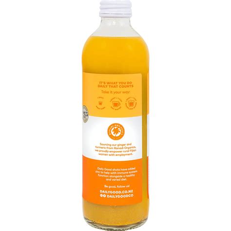 Daily Good Organic Fiji Turmeric Immunity Shots 350ml Woolworths