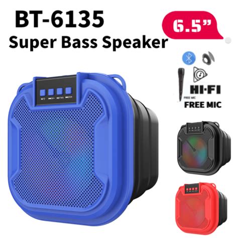 Original Super Bass Portable Bluetooth Speaker With Mic Bt