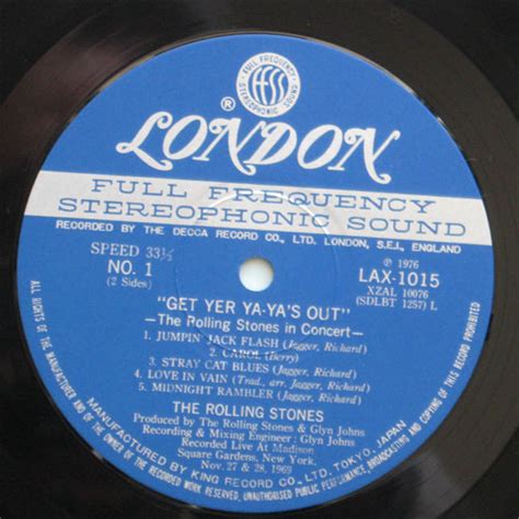 Rolling Stones The Get Yer Ya Ya s Out 中古レコード中古CDのDISK MARKET 中古盤