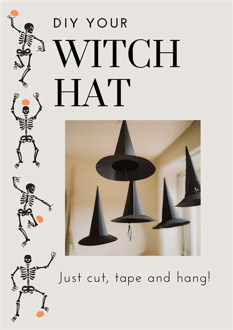 Paper Witch Hat DIY Paper Witch Hat Digital Download Witch Hat ...