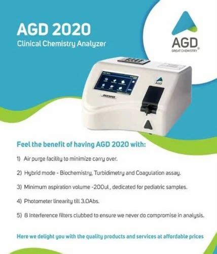 Semi Automatic Agd Biochemistry Analyser Assays Clinical