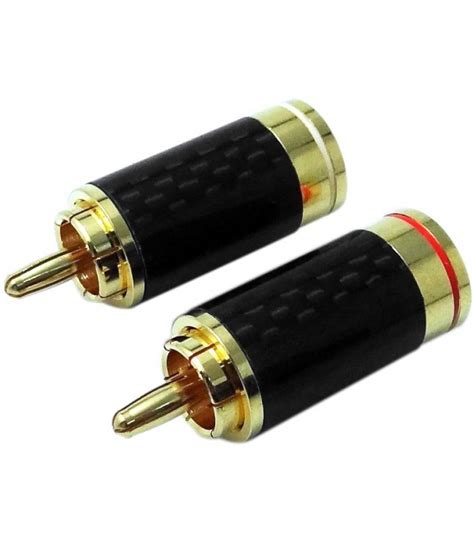 Wm Audio Cs G Connecteurs Rca Carbone Plaqu Or Mm La Paire