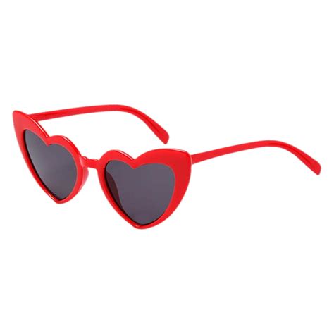 Heart Shaped Sunglasses Vintage Cat Eye Mod Style Retro Glasses For