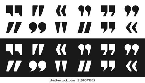 Quotation Marks Vector Collection Black Quotes Stock Vector Royalty