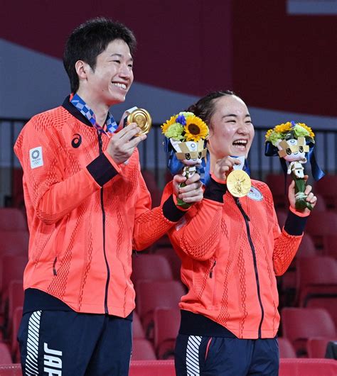 卓球 水谷隼・伊藤美誠組が金メダル 日本卓球界初、悲願達成 写真特集115 毎日新聞