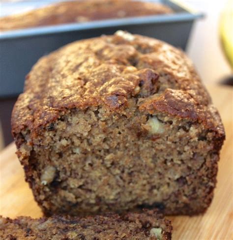 This Whole Wheat Banana Nut Bread Is Lightened Up By Swapping Half Of