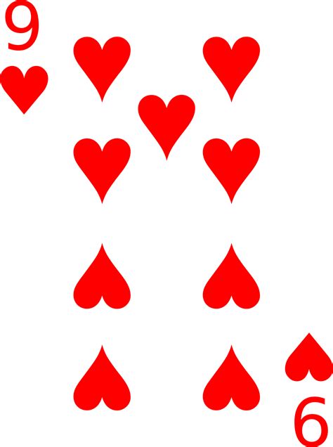 Download Playing Card Heart Png Playing Card 9 Hearts Clipart Png Download Pikpng