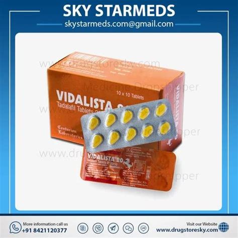 Vidalista 20mg Tadalafil Tablets At 399 Stripe Tadalafil Tablets In