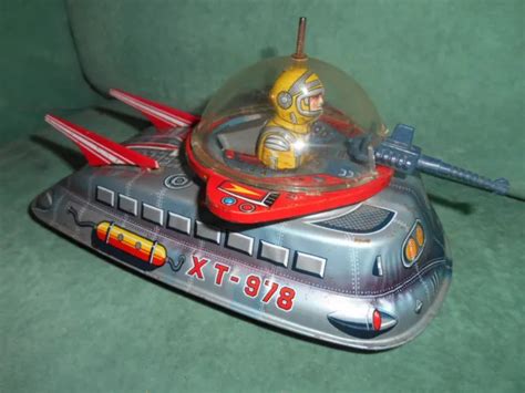 Ancienne Navette Space Ship De Lespace Robot Vintage Tin Toy Vaisseau